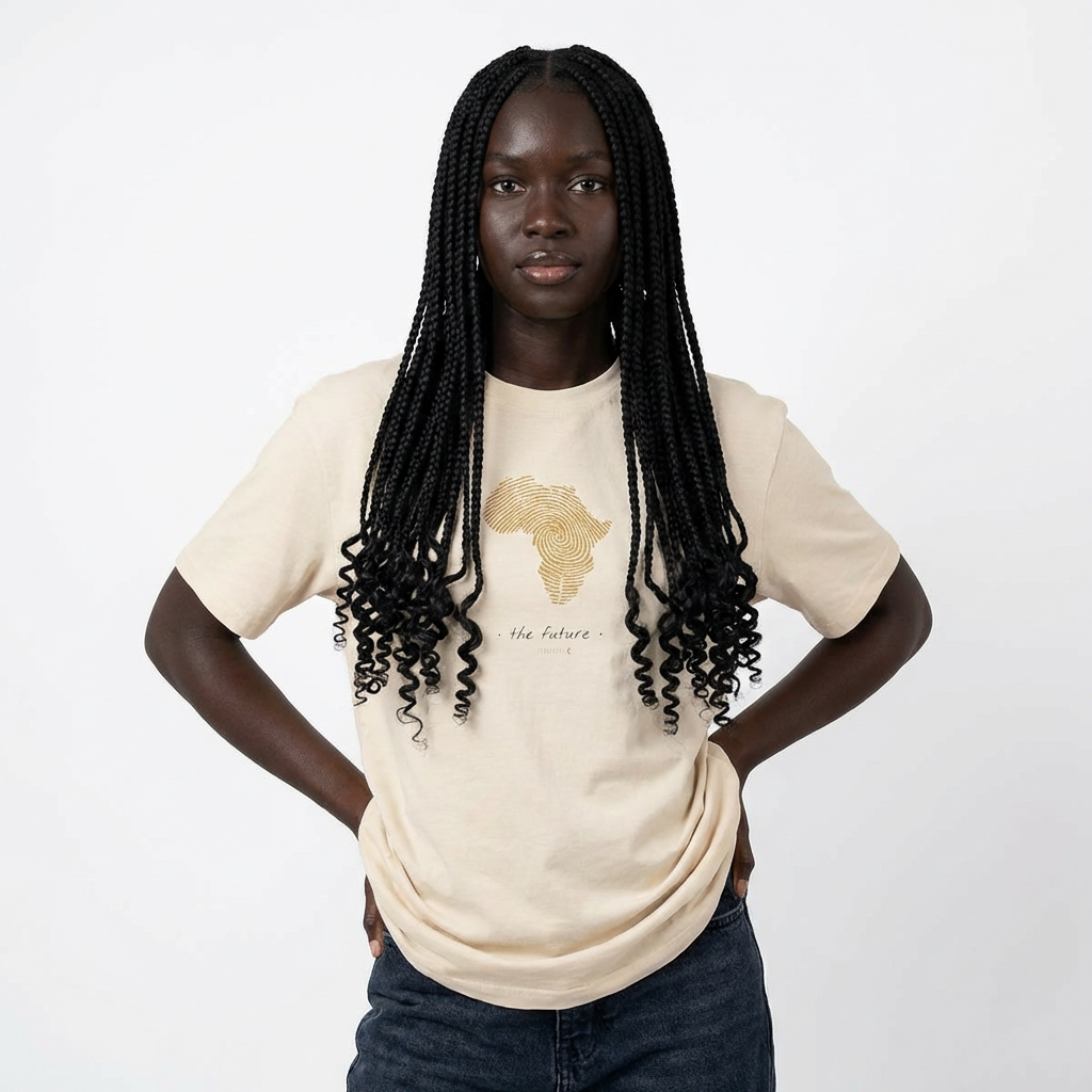 YOUR Africa | Personalized African Fingerprint Map T‑Shirt | Oversized Unisex Streetwear | amari
