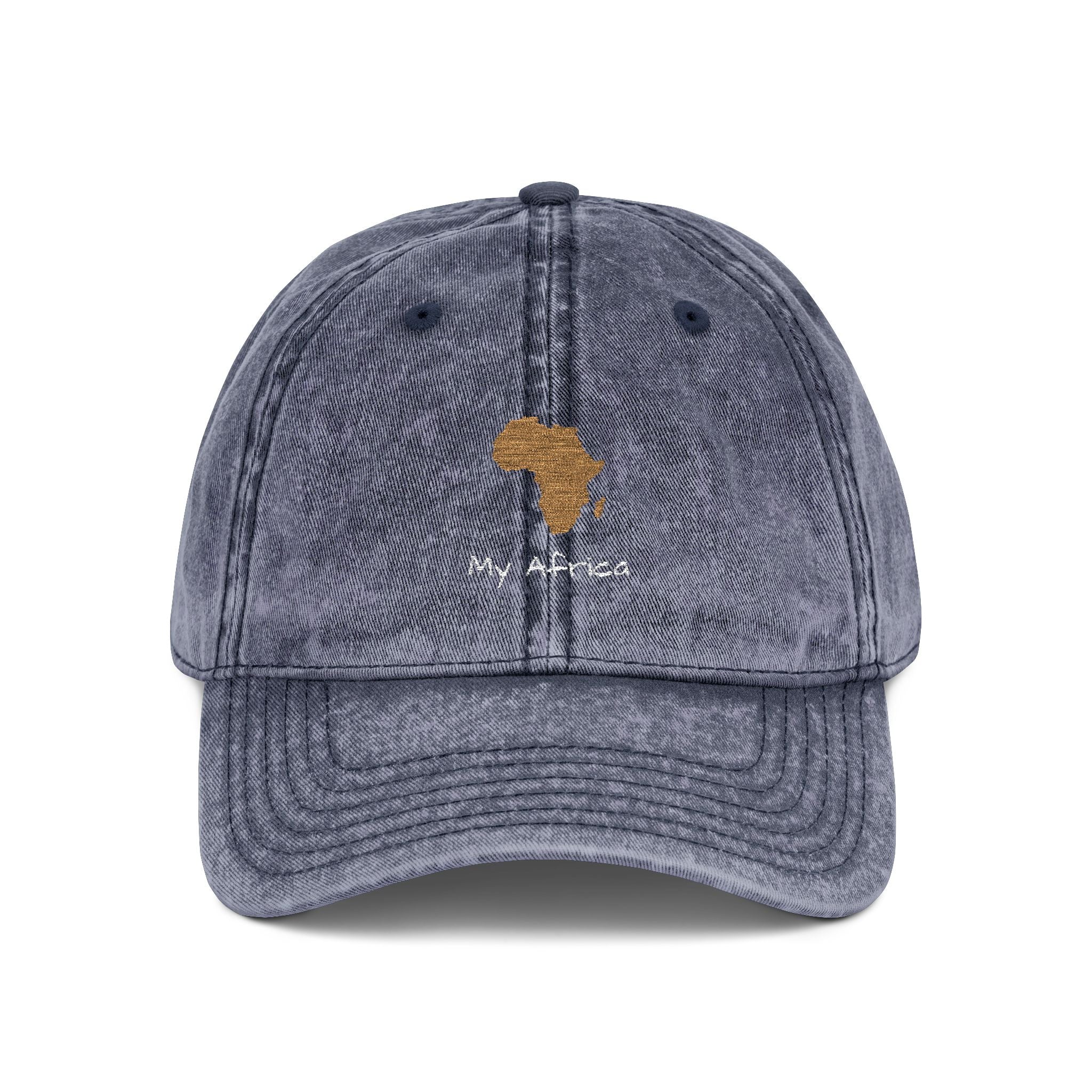 Africa FEELINGS | Personalized Vintage African Map Embroidered Cap | amari